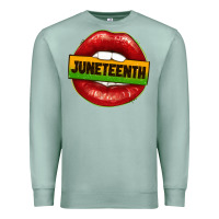Seafoam juneteenth lips Premium Sweatshirt - texasbilliewilder