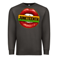 Smoke juneteenth lips Premium Sweatshirt - texasbilliewilder