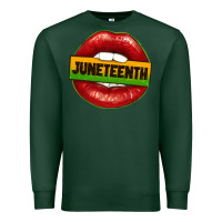 Sports Green juneteenth lips Premium Sweatshirt - texasbilliewilder