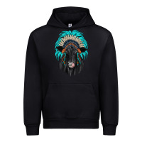Black black angus indian headdress Urban Hoodie - JahusDesignShop