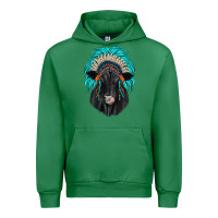 Emerald black angus indian headdress Urban Hoodie - JahusDesignShop