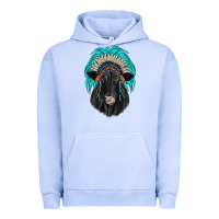 Pigment Grape Ice black angus indian headdress Urban Hoodie - JahusDesignShop