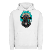 Pigment Lunar Rock black angus indian headdress Urban Hoodie - JahusDesignShop