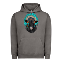 Pigment Tornado black angus indian headdress Urban Hoodie - JahusDesignShop