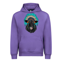 Tulip black angus indian headdress Urban Hoodie - JahusDesignShop