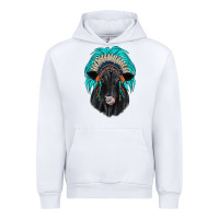 White black angus indian headdress Urban Hoodie - JahusDesignShop