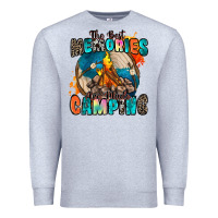 Heather Grey the best memories are made camping Premium Sweatshirt - Zillion Design Studio