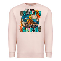 Pale Pink the best memories are made camping Premium Sweatshirt - Zillion Design Studio