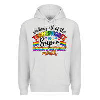 Dove Grey wishing all of the transphobes uncomfortable month Premium Hoodie - Artiststas