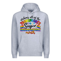 Heather Grey wishing all of the transphobes uncomfortable month Premium Hoodie - Artiststas