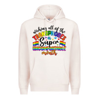 Pale Pink wishing all of the transphobes uncomfortable month Premium Hoodie - Artiststas