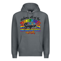 Rock wishing all of the transphobes uncomfortable month Premium Hoodie - Artiststas