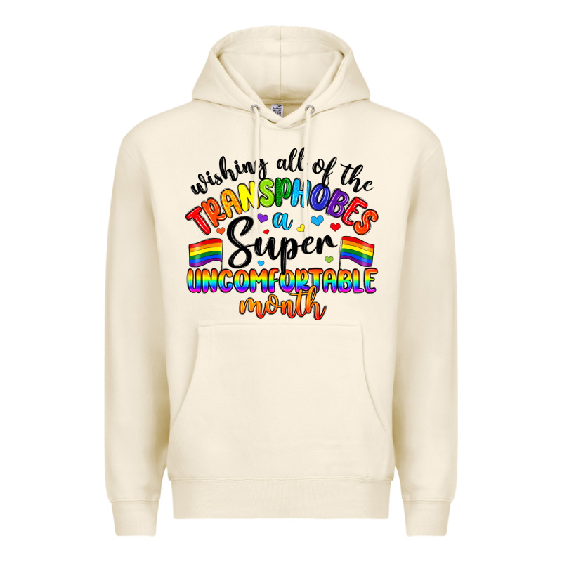 Wishing All Of The Transphobes Uncomfortable Month Premium Hoodie by Artiststas | Teevron