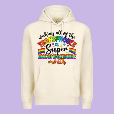 Wishing All Of The Transphobes Uncomfortable Month Premium Hoodie Designed By Artiststas