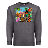Charcoal Heather summer vibes camp Premium Sweatshirt - Zillion Design Studio