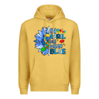 Antique Gold in april we wear blue sunflower Premium Hoodie - Artiststas