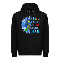 Black in april we wear blue sunflower Premium Hoodie - Artiststas