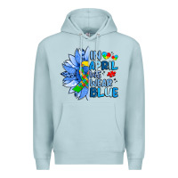Blue Mist in april we wear blue sunflower Premium Hoodie - Artiststas