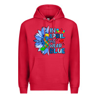 Cardinal in april we wear blue sunflower Premium Hoodie - Artiststas