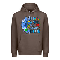 Coffee in april we wear blue sunflower Premium Hoodie - Artiststas