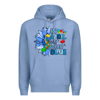 Colony Blue in april we wear blue sunflower Premium Hoodie - Artiststas