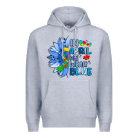Heather Grey in april we wear blue sunflower Premium Hoodie - Artiststas