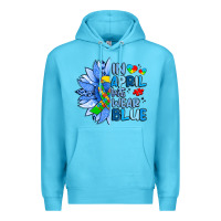 Ocean Blue in april we wear blue sunflower Premium Hoodie - Artiststas