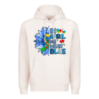 Pale Pink in april we wear blue sunflower Premium Hoodie - Artiststas