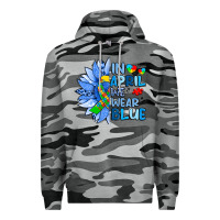 Slate Camo in april we wear blue sunflower Premium Hoodie - Artiststas