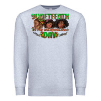 Heather Grey juneteenth in my independence day Premium Sweatshirt - texasbilliewilder