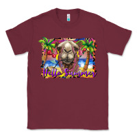 Burgundy hello summer camel at the beach Classic Tee - BarkalooDesign