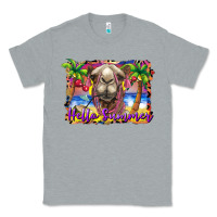 Heather Grey hello summer camel at the beach Classic Tee - BarkalooDesign