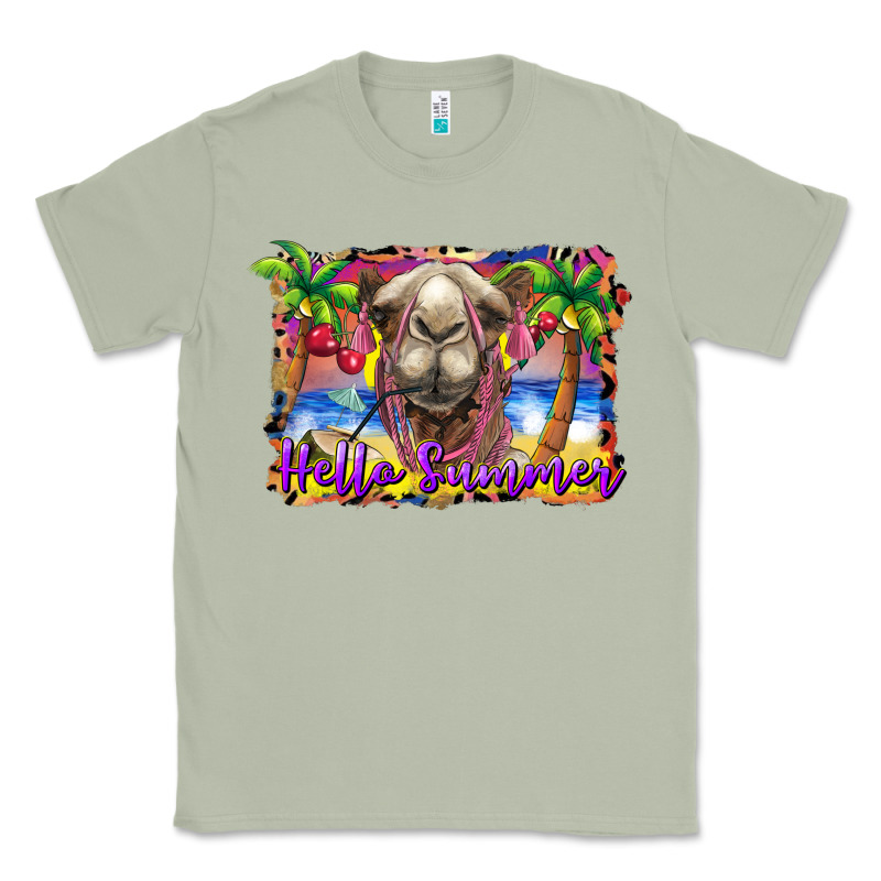 Hello Summer Camel At The Beach Classic Tee by BarkalooDesign | Teevron