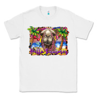 White hello summer camel at the beach Classic Tee - BarkalooDesign