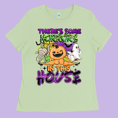 Theres Some Horrors In This House Ladies Tee Designed By Barkaloodesign