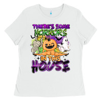 White theres some horrors in this house Ladies Tee - BarkalooDesign