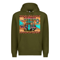 Army Green camping vibes Premium Hoodie - JahusDesignShop