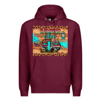 Burgundy camping vibes Premium Hoodie - JahusDesignShop