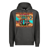 Charcoal Heather camping vibes Premium Hoodie - JahusDesignShop