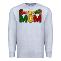 Heather Grey juneteenth mom Premium Sweatshirt - texasbilliewilder