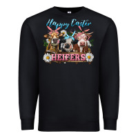 Black Happy Easter Heifers Premium Sweatshirt - RanaPortraitStore