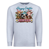 Heather Grey Happy Easter Heifers Premium Sweatshirt - RanaPortraitStore