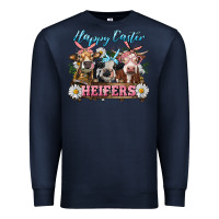 Navy Happy Easter Heifers Premium Sweatshirt - RanaPortraitStore