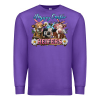 Purple Happy Easter Heifers Premium Sweatshirt - RanaPortraitStore