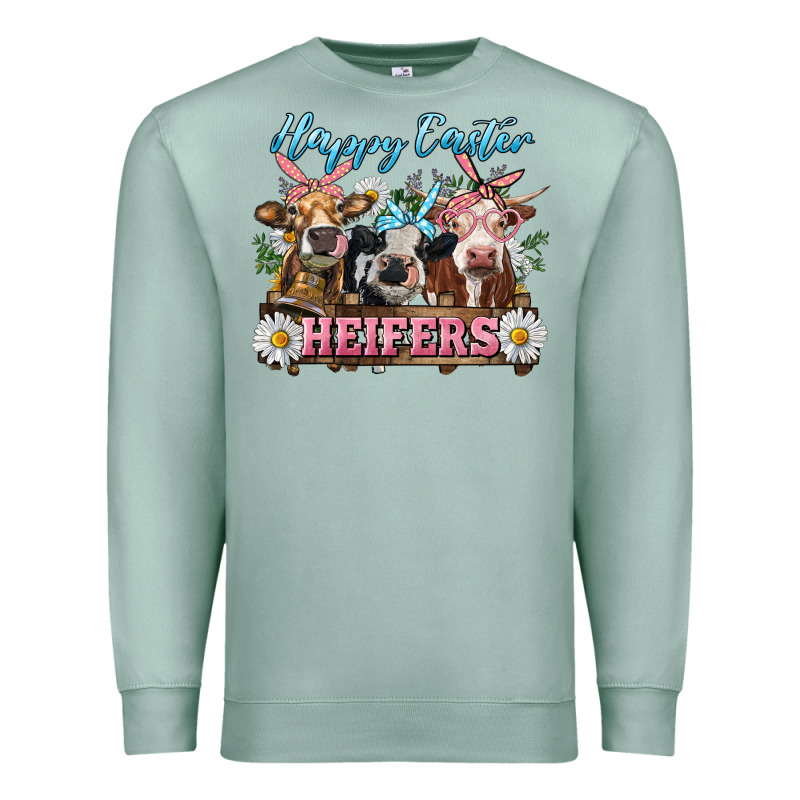 Happy Easter Heifers Premium Sweatshirt by RanaPortraitStore | Teevron