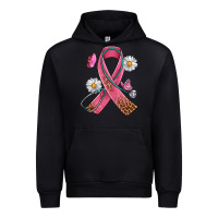 Black Cancer Ribbon Stethoscope Daisy Butterfly Urban Hoodie - Artiststas