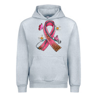 Heather Grey Cancer Ribbon Stethoscope Daisy Butterfly Urban Hoodie - Artiststas