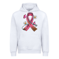 White Cancer Ribbon Stethoscope Daisy Butterfly Urban Hoodie - Artiststas