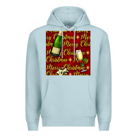Blue Mist merry christmas champagne seamless pattern Premium Hoodie - BundleAndBundleShop
