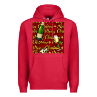 Cardinal merry christmas champagne seamless pattern Premium Hoodie - BundleAndBundleShop